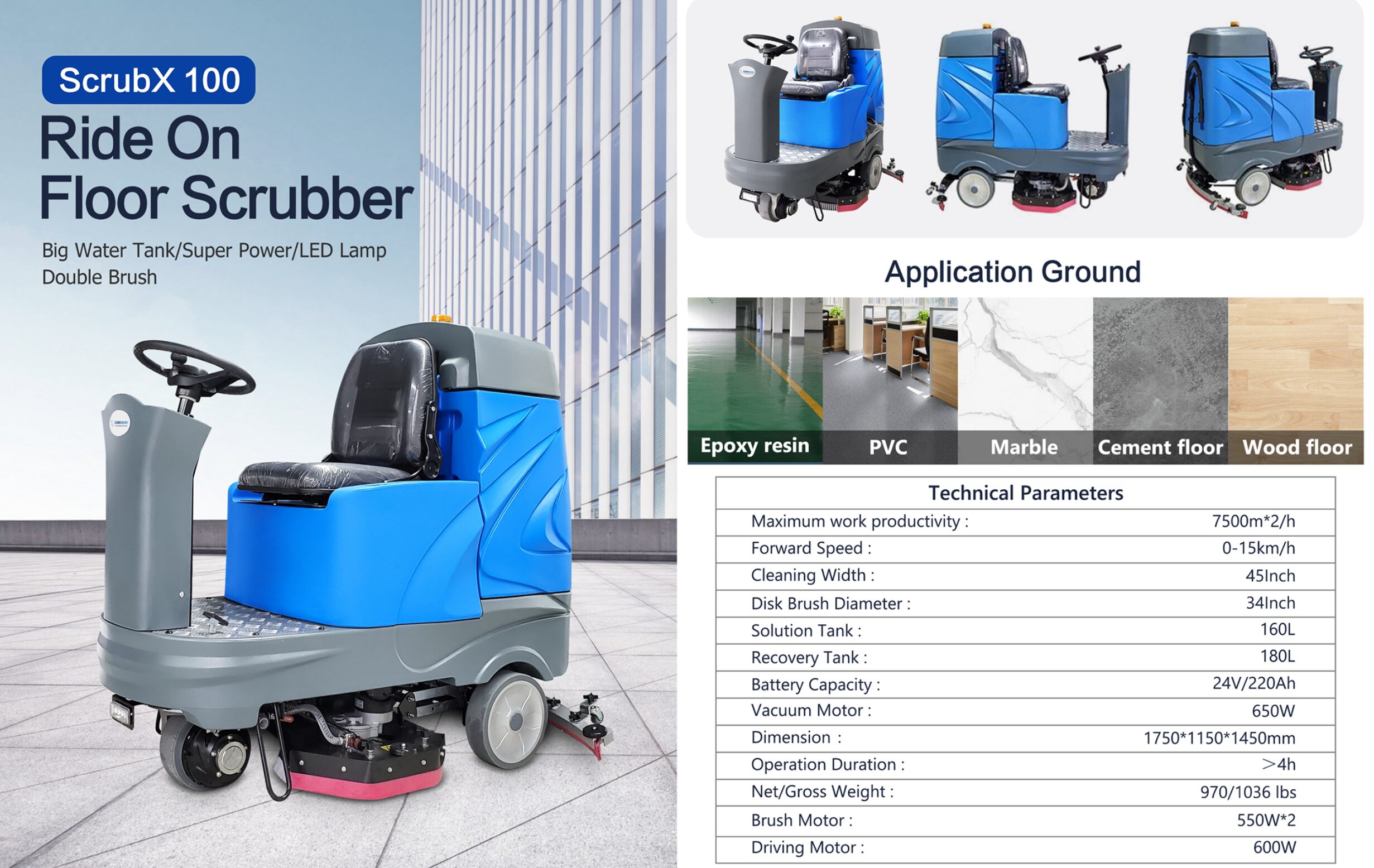 ScrubX 100 - Ride On Floor Scrubber For Sale In Canada