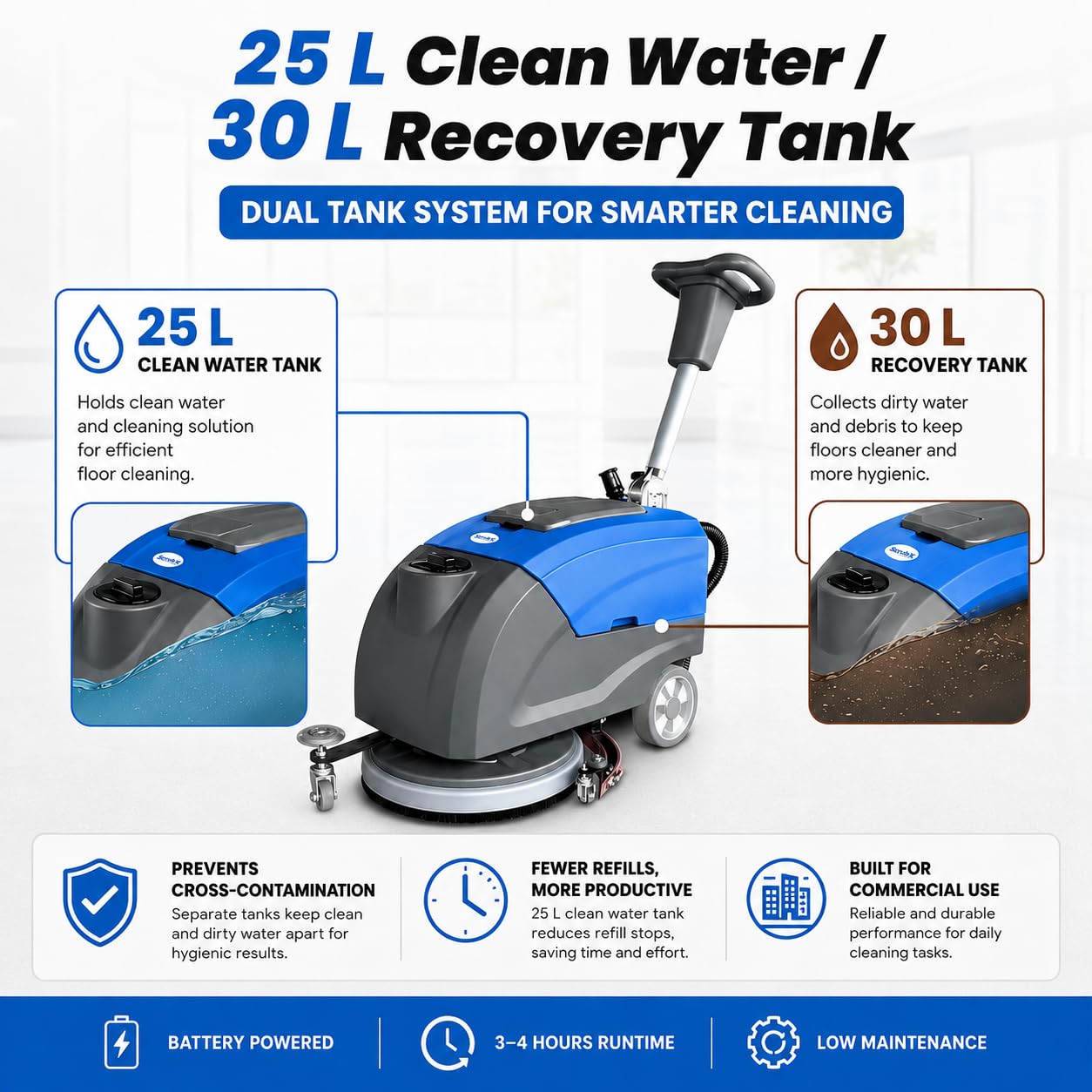 COMMERCIAL FLOOR SCRUBBER MACHINE